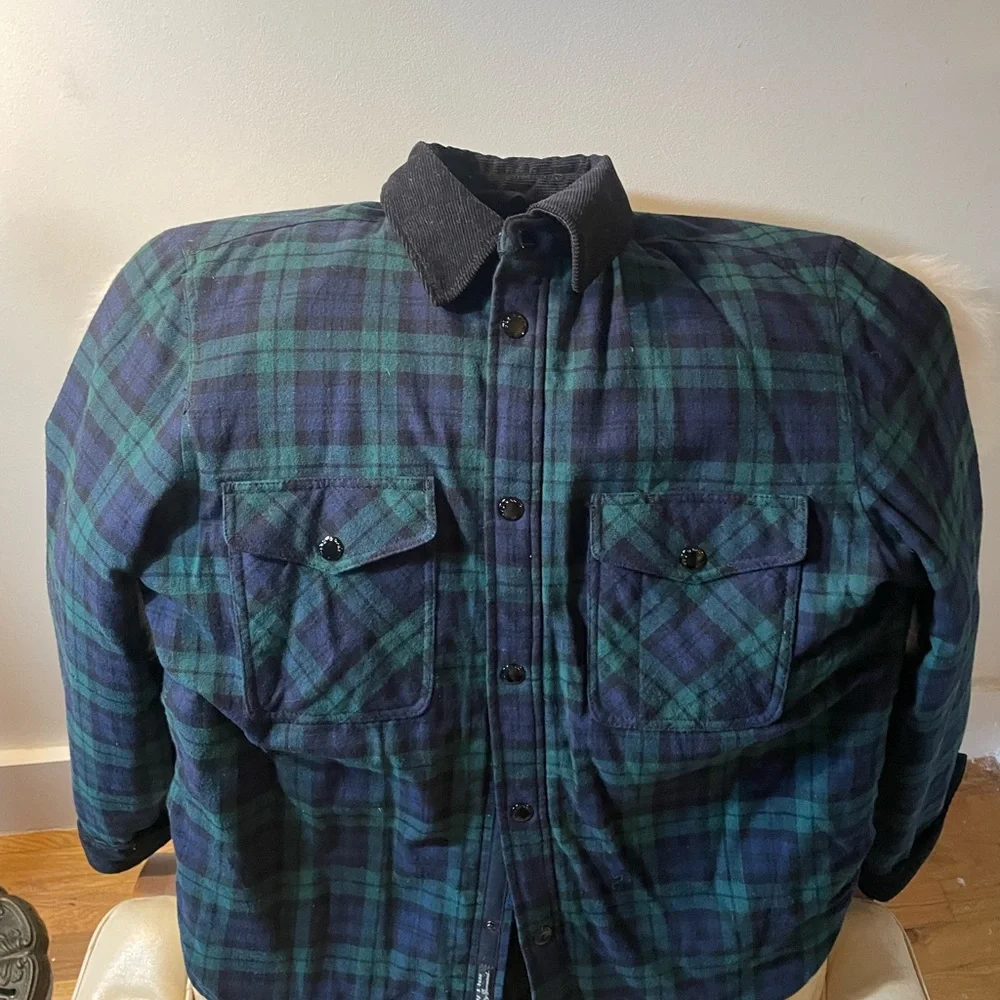 rag & bone Green and Blue Plaid Shirt Jacket - Picture 8 of 10